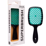Гребінець Janeke Superbrush Standart чорний з бірюзовим