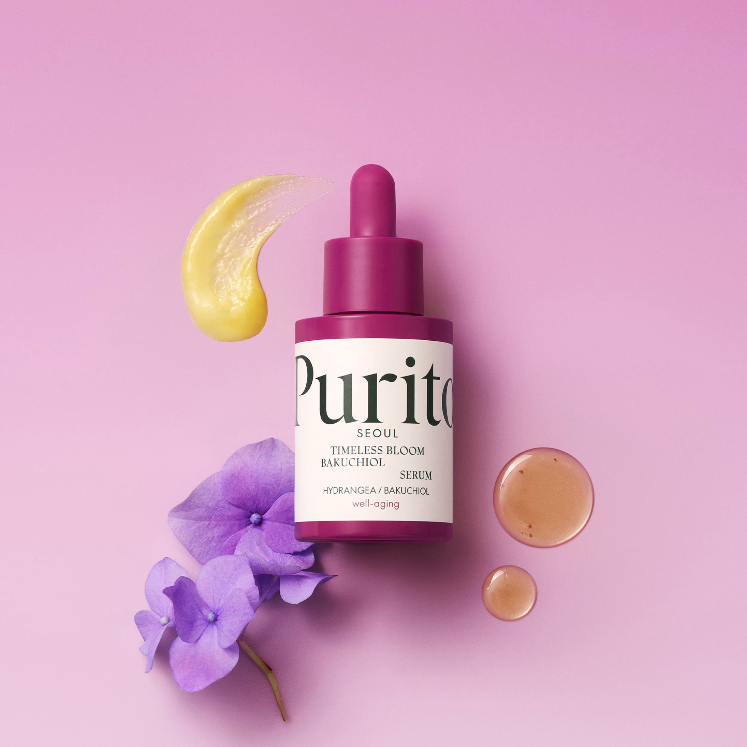 Bakuchiol Timeless Bloom Revitalizing Serum, 30 ml Сироватка з бакучіолом Purito Seoul Bakuchiol Timeless Bloom Revitalizing Serum, 30 ml - Зображення 1