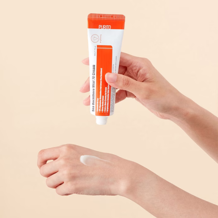 Вітамінний освітлюючий крем з обліпихою Purito Seoul Sea Buckthorn Vital 70 Cream, 50 ml - Зображення 3