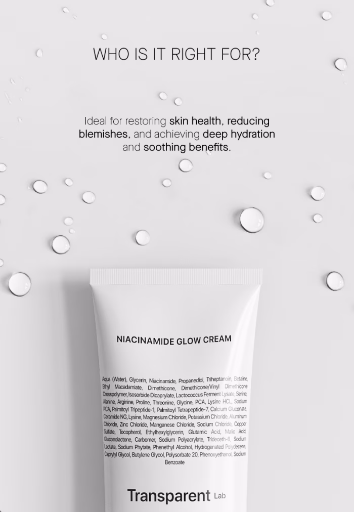 Освітлювальний крем-гель для обличчя Transparent-Lab Niacinamide Glow Cream 50 ml - Зображення 2